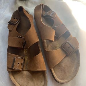 Birkenstock Leather & Cork 3-Strap Sandal NWOT